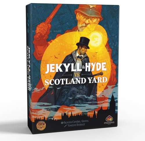 Nice Game Publishing Jekyll & Hyde vs. Scotland Yard - Kartenspiel - 2 Spieler - Ab 10+ Jahre - Stichspiel - Brettspiel - Kooperativ - 20 Minuten - Ideal als Mitbringspiel, Reisespiel & Geschenk