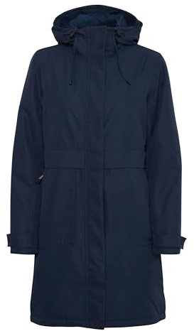 NORTH BEND NBMalika Damen Parka wasserdicht winddicht atmungsaktiv Winterjacke mit Wassersäule 8000mm W-PRO Wetterschutzsystem, Größe:44, Farbe:Navy Blazer (2048)