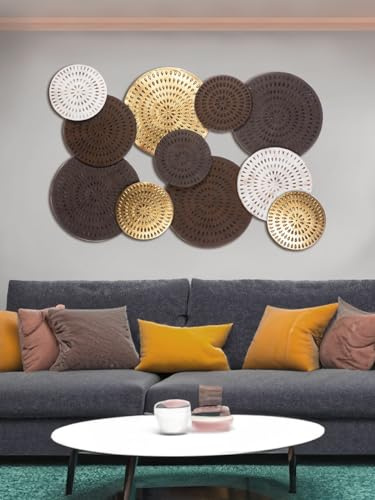 GILDE Väggrelief Tobago metall brun antik finish torkad 69 x 108 cm väggdekoration konst dekoration hemtillbehör