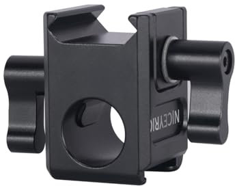 NICEYRIG Multifunctional NATO Clamp with 15mm Rod Clamp, Cold Shoe Mount, Quick Release, NATO Rail Lock for 15mm Rod, EVF Bracket, Follow Focus