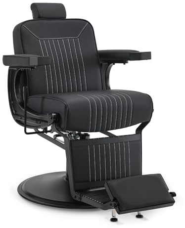 Barberpub Sedia da parrucchiere 3822 (nero)