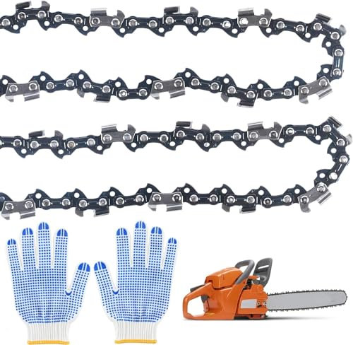 2 Pcs 14 inch Chainsaw Chain for 14 Inch (35cm) Bar, 3/8 LP Pitch, 52 Drive Links, 0.50 Gauge, Low Kickback Chain Saw Chain Compatible for Makita Bosch Husqvarna Oregon Chainsaw Chain Replacement
