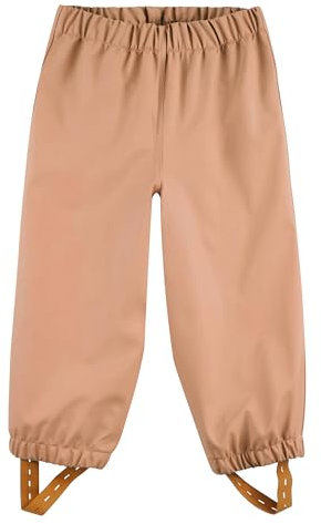 Sterntaler Regenhose ungefüttert Uni - Kinder Regenhose wasserdicht - Jungen Matsch- und Buddelhose ohne Latz mit verschweißten Nähten - robuste Regenbekleidung - lehmbraun, Größe 104