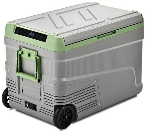 EUHOMY Refrigerador de 12 voltios, enfriador eléctrico de 48 cuartos de galón, batería utilizable, refrigerador de coche de -17.8 °C ~ 20.0 °C, refrigerador de 12 V 12/24 V CC 110-240 V CA, congelador
