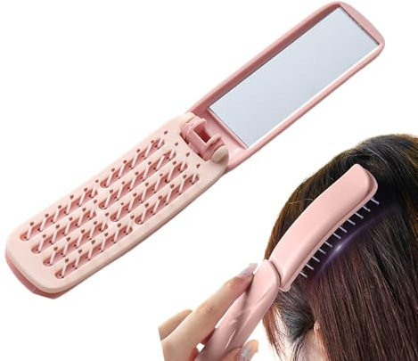 Spazzola Per Capelli Da Viaggio,Portatile Pieghevole Con Massaggio - Pettine Compatto Spazzola Capelli Da Borsetta - Per Donne e Ragazze Viaggio Uso Quotidiano Borsa Palestra Ufficio Scuola Pendolari