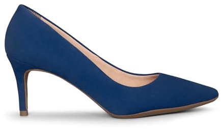 miMaO Zapatos Azul Marino cómodos tacón Fino Piel de Ante, EU 39
