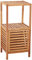 WENKO Regal Norway mit Tür, Badezimmer-Schrank mit 2 Ablagen und Einer Tür für zusätzlichen Stauraum, Badschrank aus massivem Walnussholz geölt mit natürlichem Holzöl, 39,5 x 86 x 35,5 cm, Natur