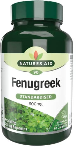 Natures Aid 500mg Fenugreek 90 Veganer Kapseln