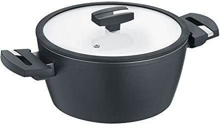 Berndes Topf Balance b.nature 24 cm, Kochtopf mit nachhaltiger Beschichtung aus Quarz, inkl. Glasdeckel, Induktion, kratzfest…