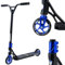 Mach1 Stunt Scooter 360° Lenkung - 120mm Rollen mit Alu Core und ABEC 9 Kugellagern, Tretroller, Kickscooter, Fun Stunts Trick Roller für Kinder ab 6 Jahre (schwarz-blau mit schwarzen Rollen)