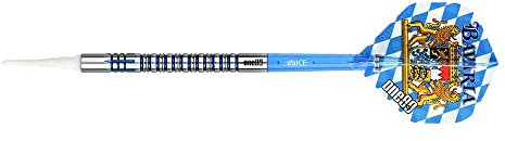 ONE80 Soft Dart Bavaria Ultra 90% Tungsten Softtip Dart Softdart Dartpfeil Set mit Bayern Flight (19 Gramm, 01)