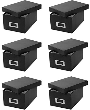 6x Goldbuch Fotobox Bella Vista bis 2800 Fotos 10x15 Foto Aufbewahrungsbox (schwarz)