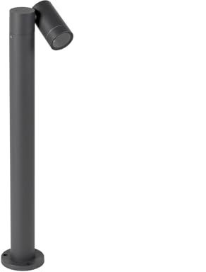 PRIOS Luminaire extérieur Tulimar à intensité variable (Moderne) en Noir Aluminium (1 lampe,à GU10), Borne lumineuse borne luminaire pour socle