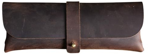 DONGKER Astuccio per Penna Pelle,Porta Matite Rétro Borsa per Cancelleria per Ufficio Scuola (Può Contenere 20 Penne)