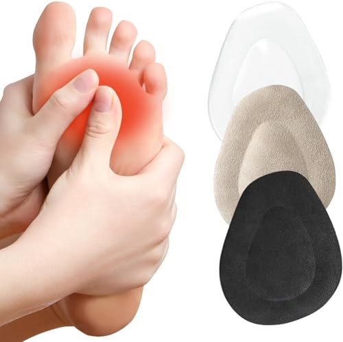 Metatarsal Pads Women 6 Pack, Ball of Foot Cushion for Men, Soft Metatarsal Foot Pad Shoe Pads Foot Pads for Pain Relief, Gel Metatarsal Pad Insoles, Foot Cushion for Ball of Feet Callus Cushion