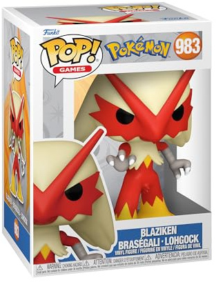 Funko POP! Games: Pokemon - Blaziken - Lohgock - Vinyl-Sammelfigur - Geschenkidee - Offizielle Handelswaren - Spielzeug Für Kinder und Erwachsene - Video Games Fans - Modellfigur Für Sammler