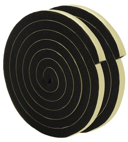 Guarnizione Finestra Autoadesiva, 2 Rotoli 12 mm x 12 mm Nastro Autoadesivo in schiuma, Nastro Sigillante Per Porte e Finestre, Nastro in Schiuma Autoadesivo Nastro Sigillante Autoadesivo 4 Metri