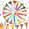 FENGCHUANG 30 PCS Trombette Festa Compleanno, Corna Multicolore, Divertente Extra Lungo Noisemakers per Feste di Compleanno, Feste, Natale, Halloween