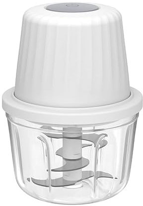 Picadora Electrica Pequeña, 400ml Trituradora de Alimentos, Cuchilla de 6 Hojas de Acero Inoxidable, Carga USB, Picadora Multifunción para Cebollas, Ajos, Carne, Verduras, Frutas