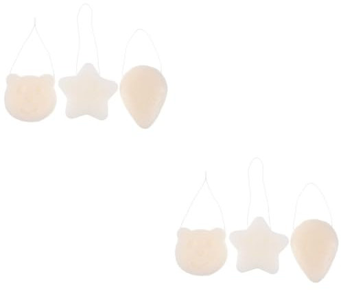 minkissy 6stücke Gesichtsreinigungsschwämme Körperpeeling-schwämme Für Sanfte Gesichtsreinigung Und Hautpflege Für Erwachsene Niedlichen Designs Stern Bär Tropfen
