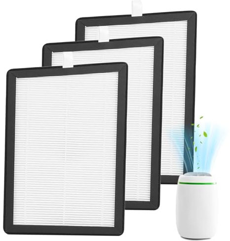 Gekufa HEPA Filter Only Compatible with Meaco 12L Low Energy Dehumidifier Trapezoidal Shape with 1 Slanted Edge, 3 Pack Replacement Filters (Not for Arete One)