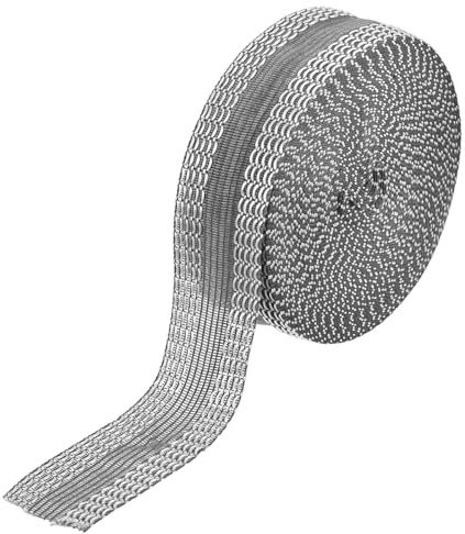YELARXI Nastro termoadesivo istantaneo per orlo, 9,9 m, senza cuciture, per pantaloni, lavabile, strisce adesive in tessuto da 2,5 cm, adatto per vestiti, tende, pantaloni, bocca (1 confezione, grigio