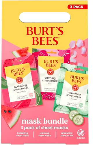 Burt's Bees Face Mask Bundle Set, 0.33 oz., 3 Masks