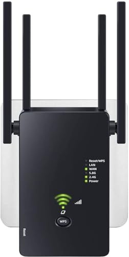 WLAN Verstärker, 1200Mbit/s WLAN Repeater, 5G & 2.4G Dualband Ultraxtender