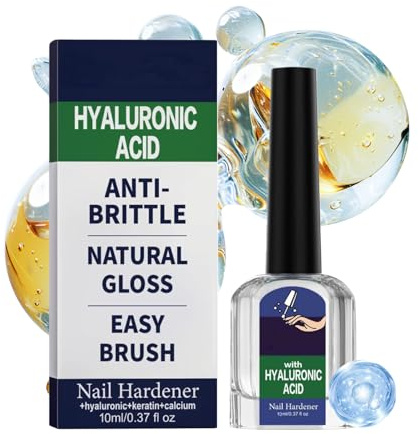 Nail Hardener Extra Strong and Growth, 11ML Nail Strengthener for Weak Nails, Natural Nails Care Treatments Polish with Hyaluronic Acid, Deep Nourishing Nail Repair Treatments Polish for Damaged Nail