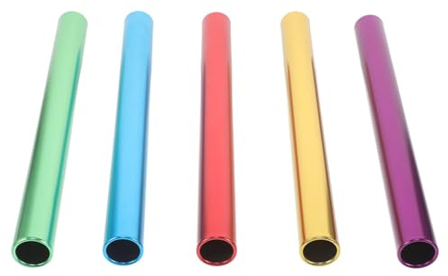 Beavorty Bastones de Relevo de Aleación de Aluminio 5 Piezas, Palos de Atletismo Antideslizantes Colores Vibrantes (2.7 Cm), para Carreras de Relevos al Aire Libre y Entrenamientos