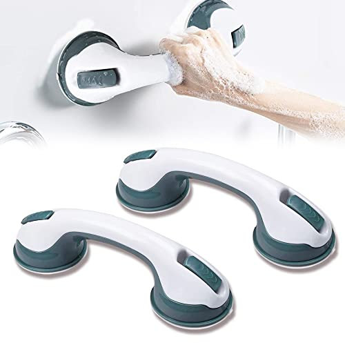 Froadp 2 Piezas Agarraderas Baño con Ventosas Portátiles Manijas de Bañera Asa Ducha Seguridad Barandilla Soporte Ayuda para Discapacitados y Personas Mayores