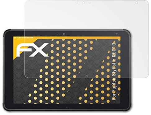 atFoliX Panzerfolie kompatibel mit Fujitsu Stylistic Q5010 Schutzfolie, entspiegelnde und stoßdämpfende FX Folie (2X)