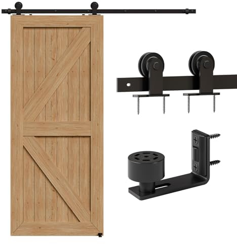 CCJH 1.8M/6FT Skjutdörr Tillbehör Kit för skjutdörrar, Innehåller Justerbar Golvguide
