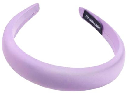 1 Stück Damen und Mädchen Haarreifen Satin Breit Haarreif Stirnbänder für, Lila