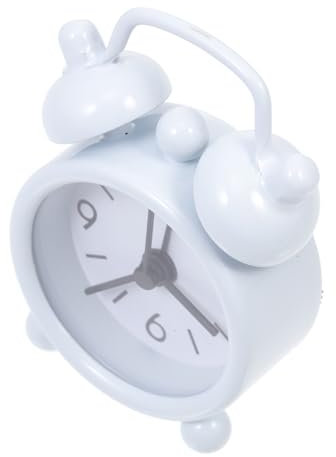 PRETYZOOM Modell kleiner Wecker Haushaltsdekoration Mini-Hausdekorationen Ornament Wohnkultur Miniaturuhr kleines Hauszubehör Puppenhaus Möbel Soldat Spielzeugzimmer Requisiten Metall Weiß