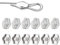Abrazadera de Cable Simplex,Abrazadera de Cable de Acero Inoxidable,12 Piezas Abrazadera de Cable de Acero,Abrazadera Cable M3,Clip Para Cable de Acero,Clip de Cuerda de Alambre,M3 Alambre Clips