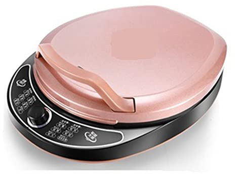 AGrAdi Piastre elettriche, Teglia elettrica Riscaldamento a Doppia Faccia Tipo di Sospensione Crepiera Padella Pancake Macchina for cuocere la Torta Piastra for Pizza (Color : Pink)