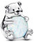 Pandora Moments Eisbär Charm aus Sterling Silber mit synthetischer Opal, Kompatibel Moments Armbänder, 793589C01