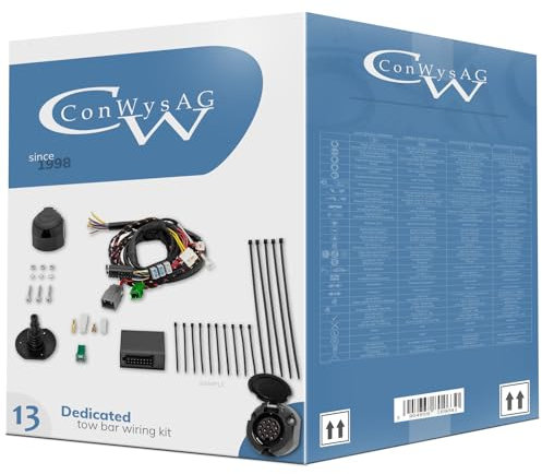 ConWys AG Fahrzeugspezifisch Elektrosatz 13-Poli kompatibel mit Peugeot 308 I Break SW Kombi 05.2008-04.2014