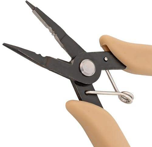 Beadsmith Beader's allt-i-ett-tång – multifunktionella verktyg för smyckestillverkning, 14 cm, med rund näsa, kedjenäs, krimpare och flextrådskärare