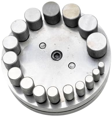 Cortador de disco de acero al carbono - Juego de punzones redondos manuales de 17 piezas, herramienta de troquelado para joyería de alta resistencia, cortador circular de 4 mm a 20 mm | Metal Latón