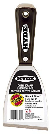 Hyde 02568 3 Black and Silver Hammer Head Chisel Scraper