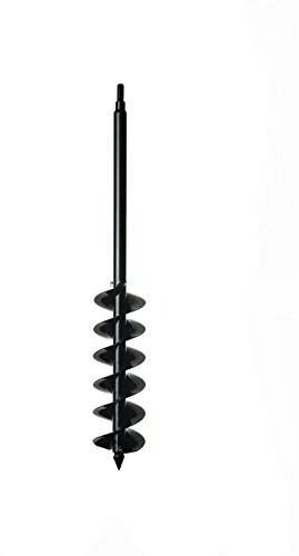 Power Planter Large Bulb Auger- 4x28 Drill Bit Hole Digger for Post Hole Diggers, Digging Holes- Bulb Planter Tool- Auger Drill for Planting- Garden Auger Digging Tool- 1/2 Non-Slip Hex Drive