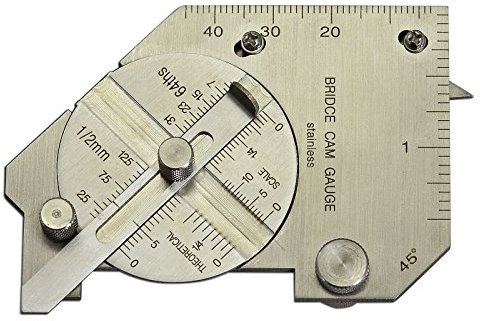 RIVERWELD Bridge Cam Gauge Test Ulnar High-Low Misalignment Checks Depth of Undercut Pitting Fillet Weld Length Throat Size Angle of Preparation
