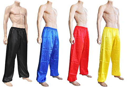 ShenLong - Pantalon Kung-fu, Tai Chi, Satin - Noir, 1m80-1m90