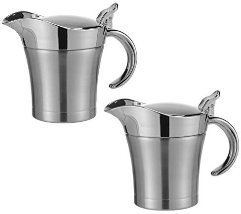 HAC24 2er Set Thermo Sauciere Isolier Soßen Kanne Soßenkanne Soßenschüssel Soßiere