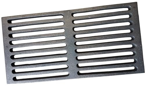 Griglia in Ghisa per Camino e Stufa a Legna e Pellet Misure 29,5 x 15 cm per Caduta Cenere e Aereazione