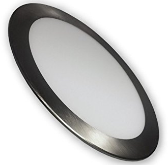 LICHT DISCOUNT Dimmbar 18W LED Panel Einbaulampe Panelleuchte 230V rund alu gebürstet Deckenleuchte