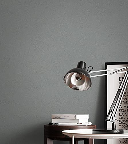 NEWROOM Tapete Grau Vlies Glitzer - Uni Modern Struktur Vliestapete für Wohnzimmer Schlafzimmer Büro