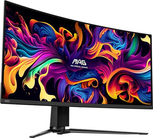 MSI mag 341CQP QD-OLED Monitor Gaming Curvo UWQHD de 34, 1800R, Panel Quantum Dot OLED 3440 x 1440, 175Hz / 0.03ms, 99% DCI-P3, ΔE≤2, DisplayHDR True Black 400, KVM, DP 1.4a, HDMI 2.1, USB Tipo-C